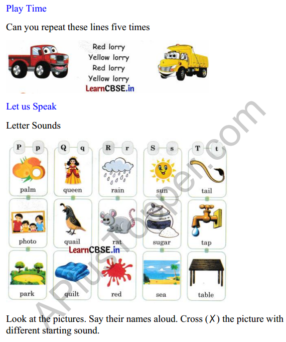 Mridang Class 1 English Worksheet Chapter 2 Greetings 9