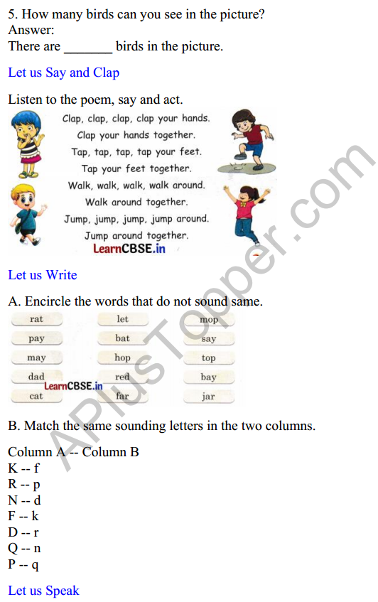 Mridang Class 1 English Worksheet Chapter 4 The Cap-seller and the Monkeys 5