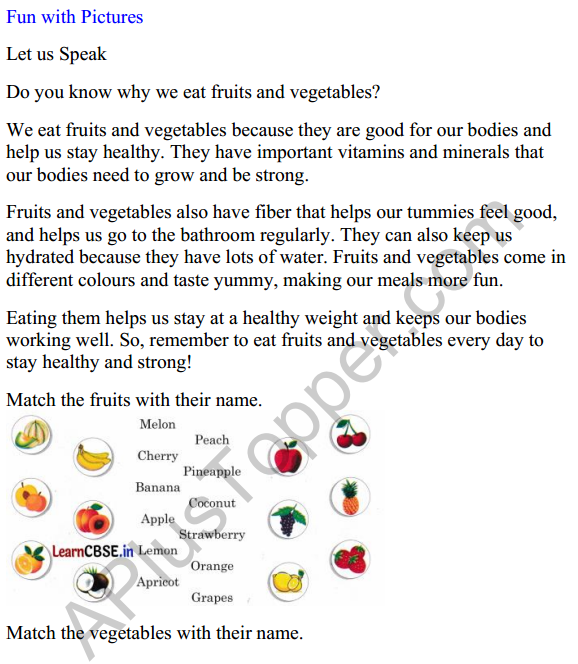 Mridang Class 1 English Worksheet Chapter 6 Fun with Pictures 1