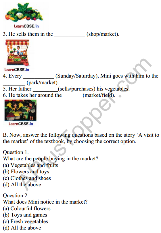 Mridang Class 1 English Worksheet Chapter 6 Fun with Pictures 4