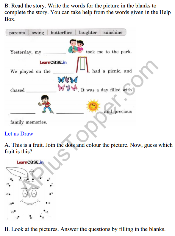 Mridang Class 1 English Worksheet Chapter 6 Fun with Pictures 7