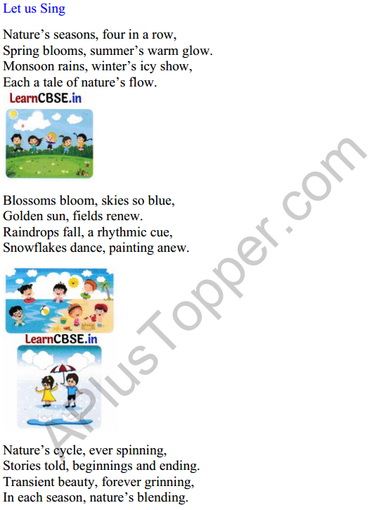 Mridang Class 1 English Worksheet Chapter 8 The Four Seasons 1