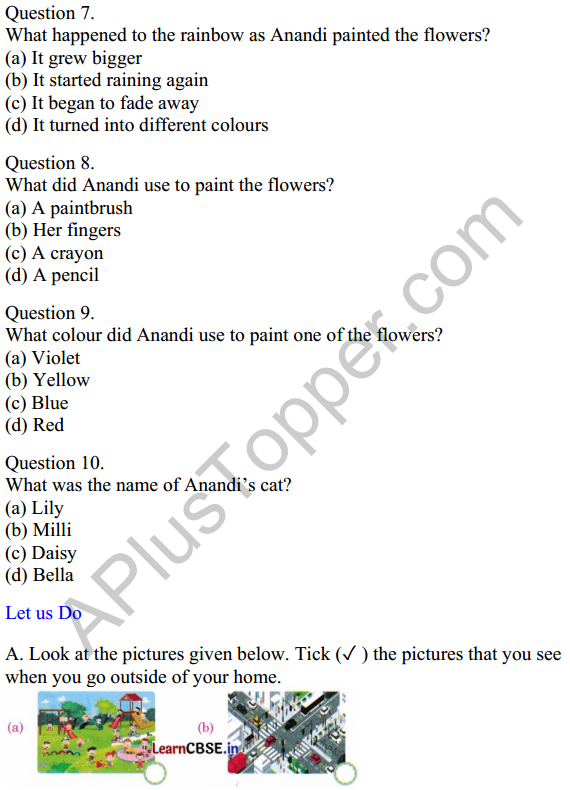 Mridang Class 1 English Worksheet Chapter 9 Anandi’s Rainbow 3