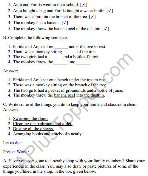 Mridang Class 2 English Solutions Chapter 11 The Smart Monkey 3