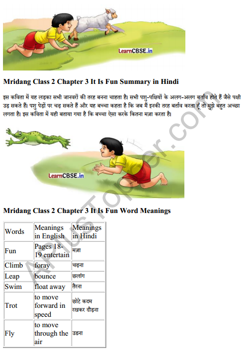 Mridang Class 2 English Solutions Chapter 3 It Is Fun 5