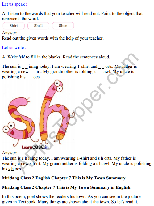 Mridang Class 2 English Solutions Chapter 7 This is My Town 4