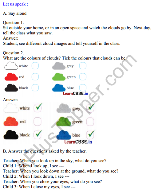 Mridang Class 2 English Solutions Chapter 8 A Show of Clouds 1