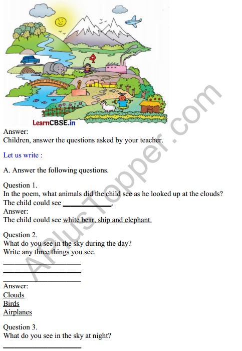 Mridang Class 2 English Solutions Chapter 8 A Show of Clouds 2