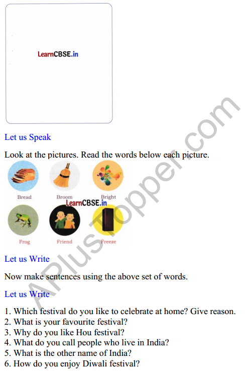 Mridang Class 2 English Worksheet Chapter 13 We Are All Indians 3