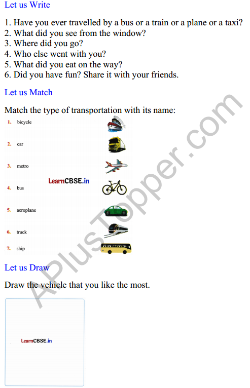 Mridang Class 2 English Worksheet Chapter 5 Come Back Soon 1