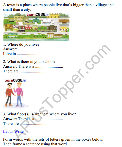 Mridang Class 2 English Worksheet Chapter 7 This is My Town 1