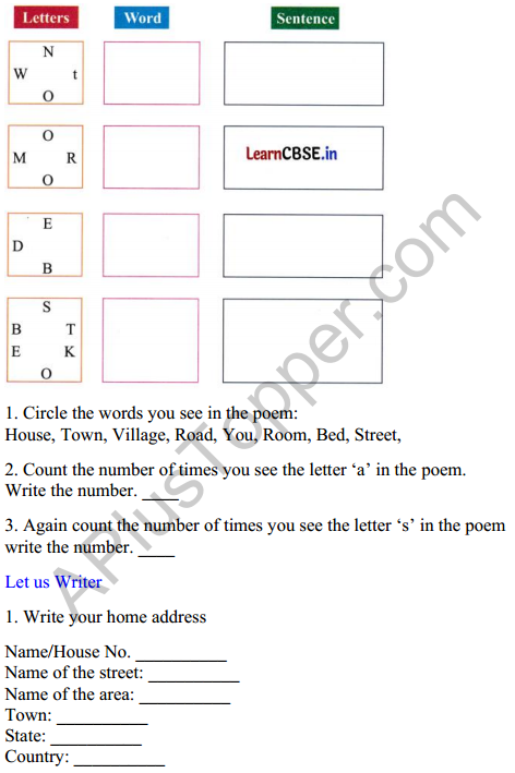 Mridang Class 2 English Worksheet Chapter 7 This is My Town 2