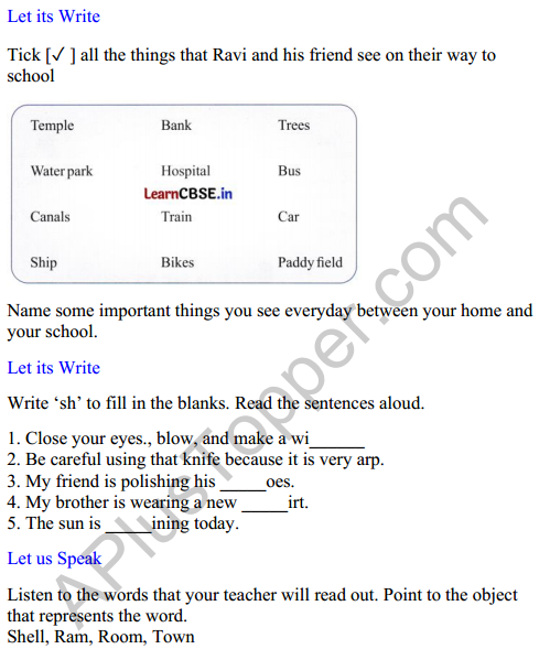 Mridang Class 2 English Worksheet Chapter 7 This is My Town 3