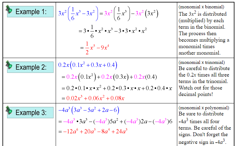 Multiplying by a Monomial 2