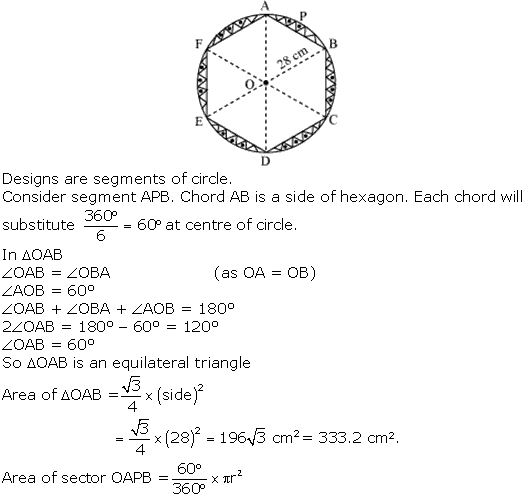 NCERT Solutions for Class 10 Maths Chapter 12 Areas Related to Circles ex 12.2 13s