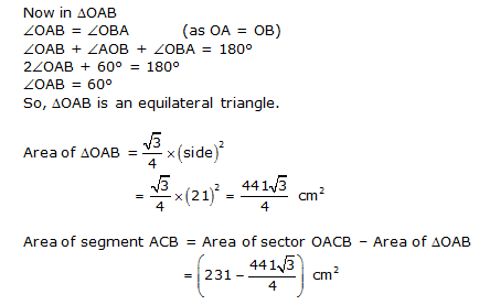 NCERT Solutions for Class 10 Maths Chapter 12 Areas Related to Circles ex 12.2 5s1