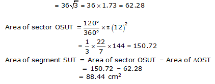 NCERT Solutions for Class 10 Maths Chapter 12 Areas Related to Circles ex 12.2 7s1