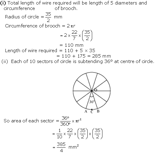 NCERT Solutions for Class 10 Maths Chapter 12 Areas Related to Circles ex 12.2 9s