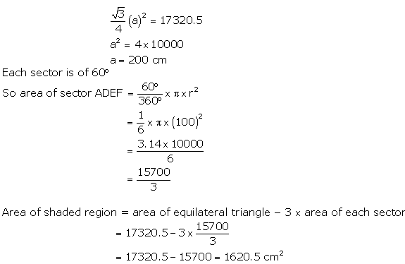 NCERT Solutions for Class 10 Maths Chapter 12 Areas Related to Circles ex 12.3 10s1