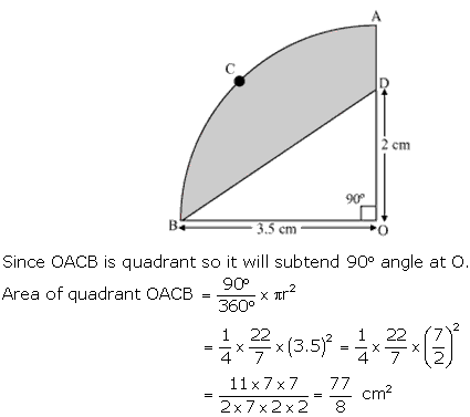 NCERT Solutions for Class 10 Maths Chapter 12 Areas Related to Circles ex 12.3 12s