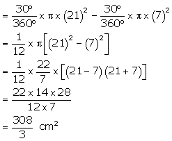 NCERT Solutions for Class 10 Maths Chapter 12 Areas Related to Circles ex 12.3 14s1