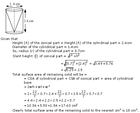 NCERT Solutions for Class 10 Maths Chapter 13 Surface Areas and Volumes ex 13.1 8s