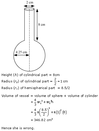 NCERT Solutions for Class 10 Maths Chapter 13 Surface Areas and Volumes ex 13.2 8s