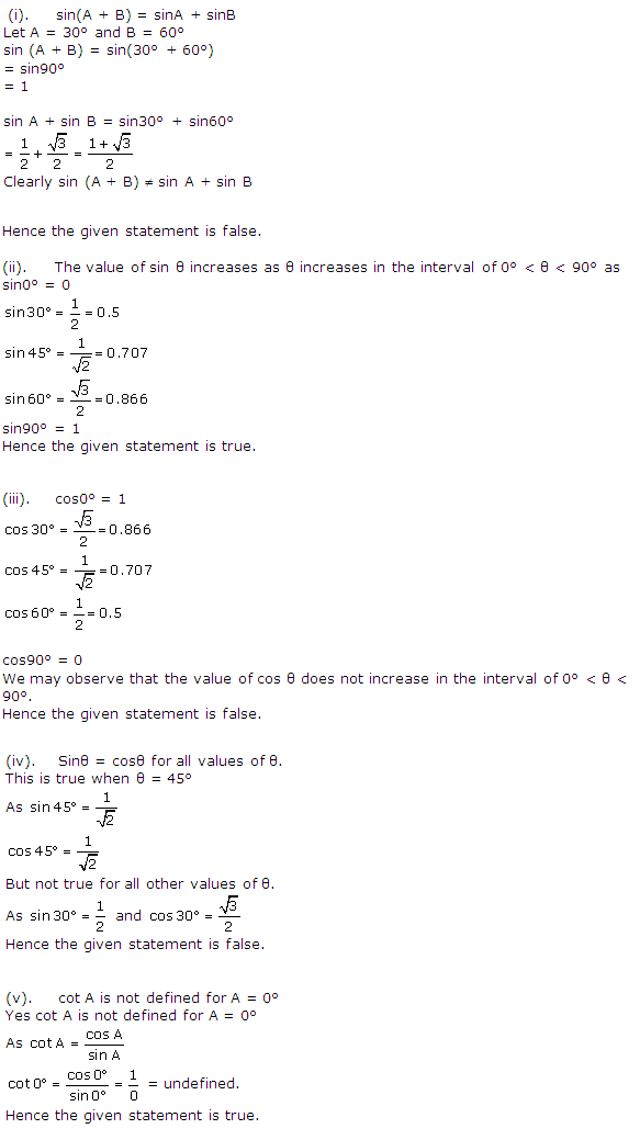 NCERT Solutions for Class 10 Maths Chapter 8 Introduction to Trigonometry 20