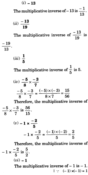 NCERT Solutions for Class 8 Maths Chapter 1 Rational Numbers Ex 1.1.7