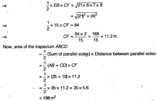 NCERT Solutions for Class 9 Maths Chapter 7 Heron's Formula Ex 7.2.22