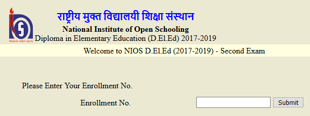 NIOS DElEd Application Status