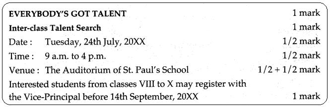 Notice Writing Class 10 ICSE