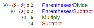 Order of Operations and Evaluating Expressions 2