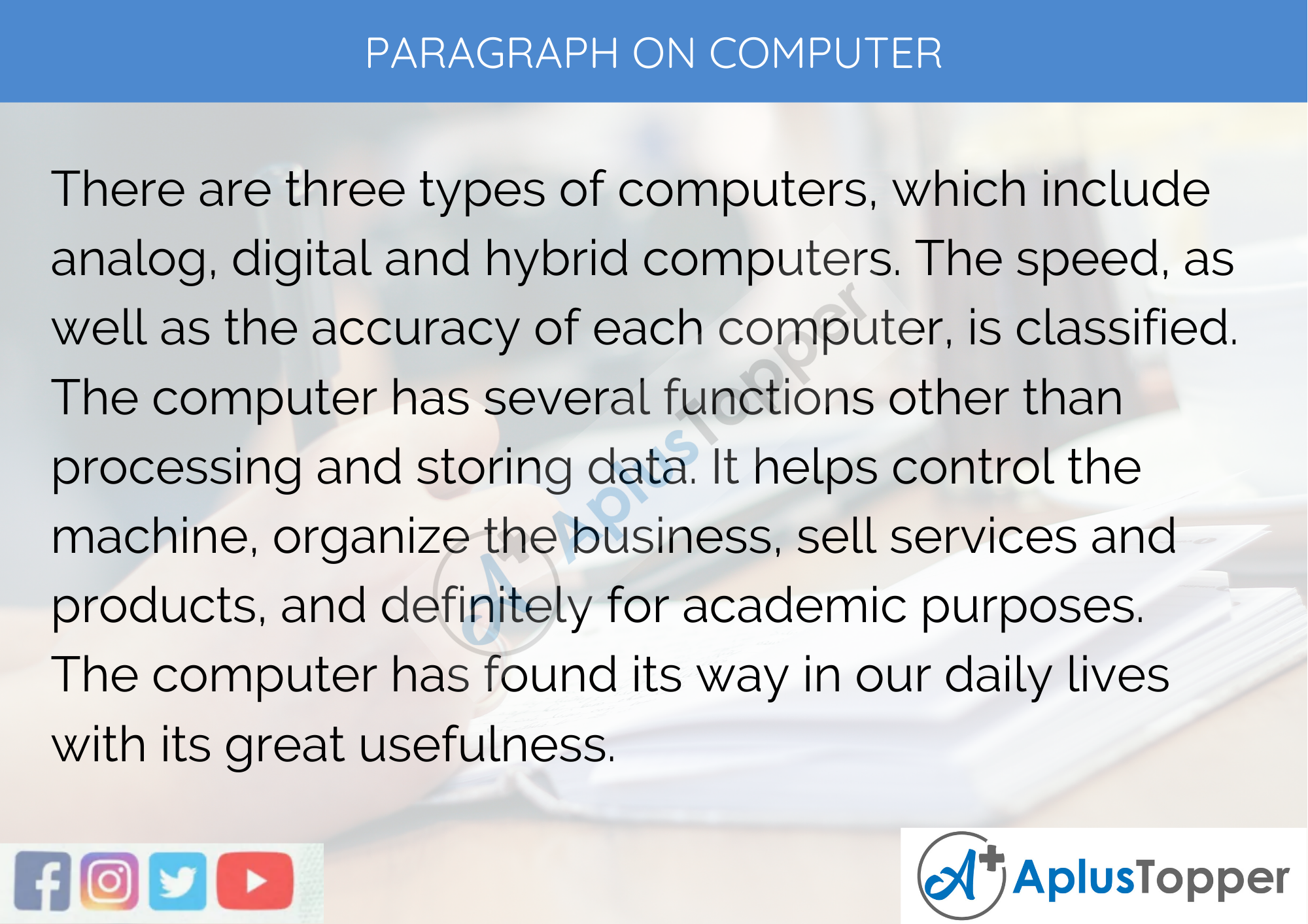 Paragraph On Computer