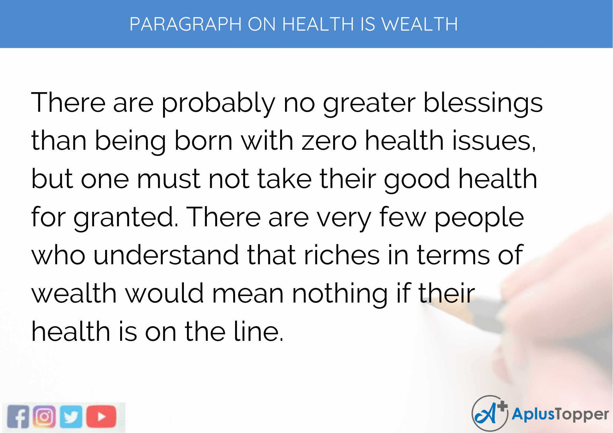 health is wealth essay in 300 words