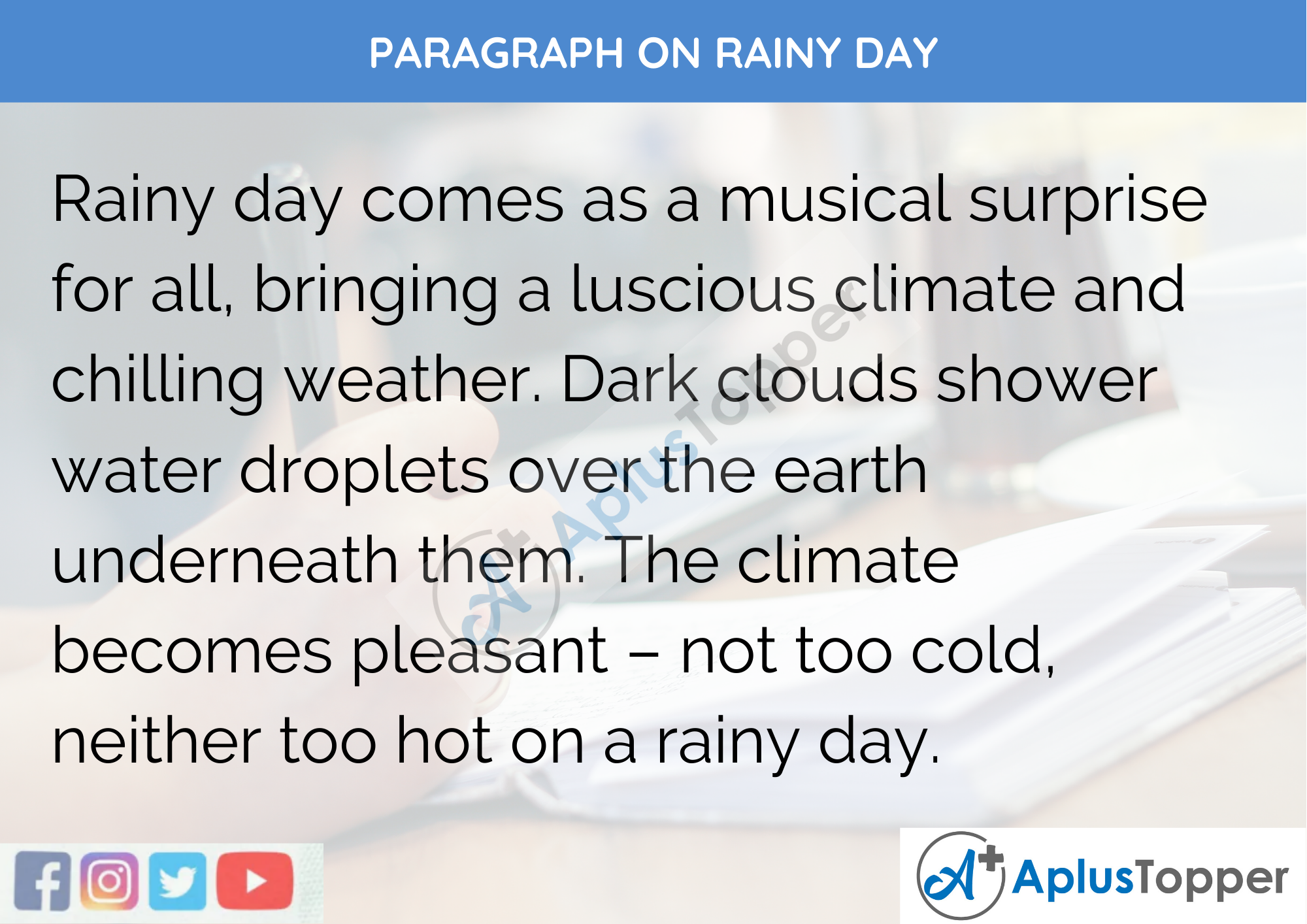 rainy day paragraph