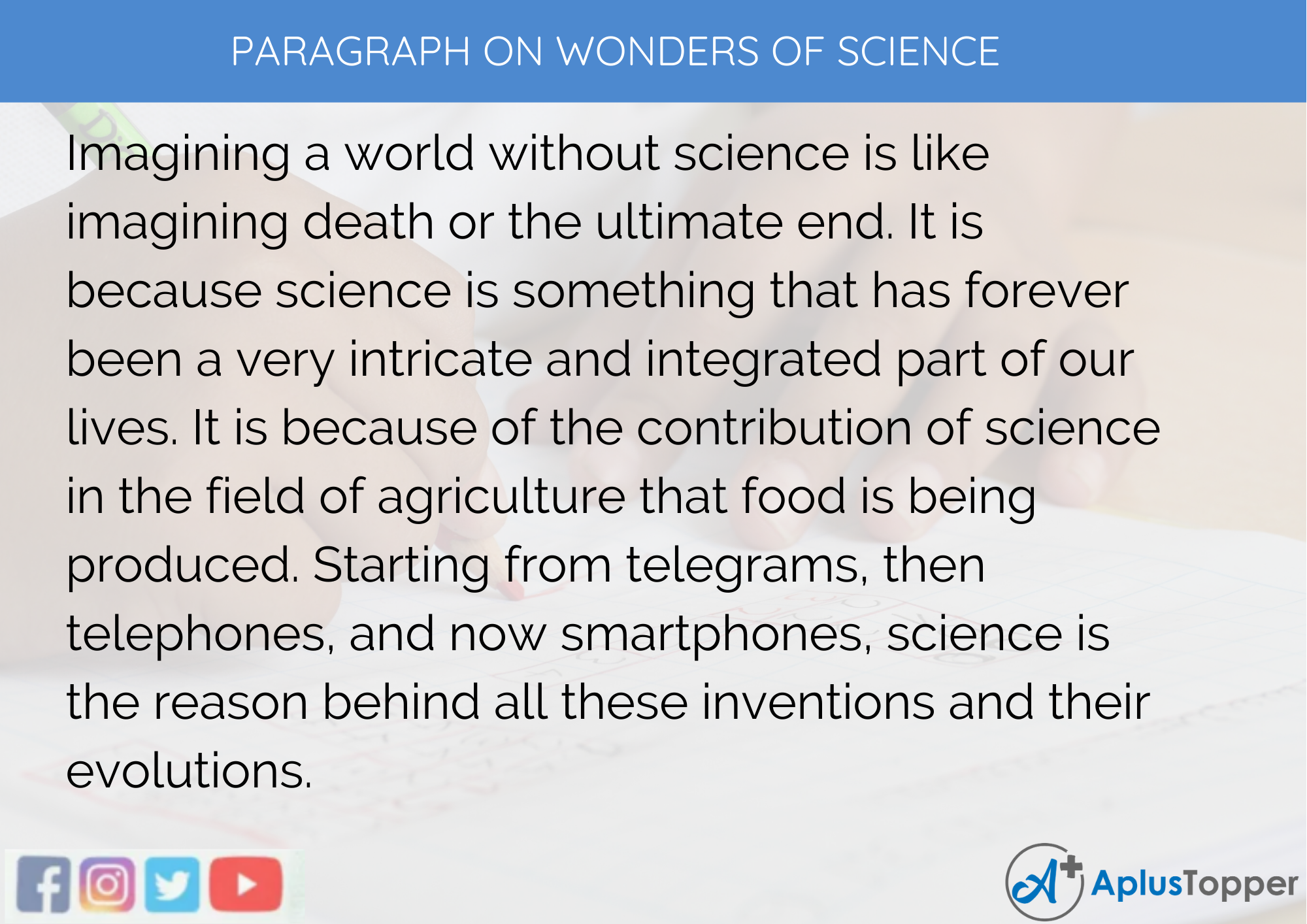 wonder of science paragraph 300 words