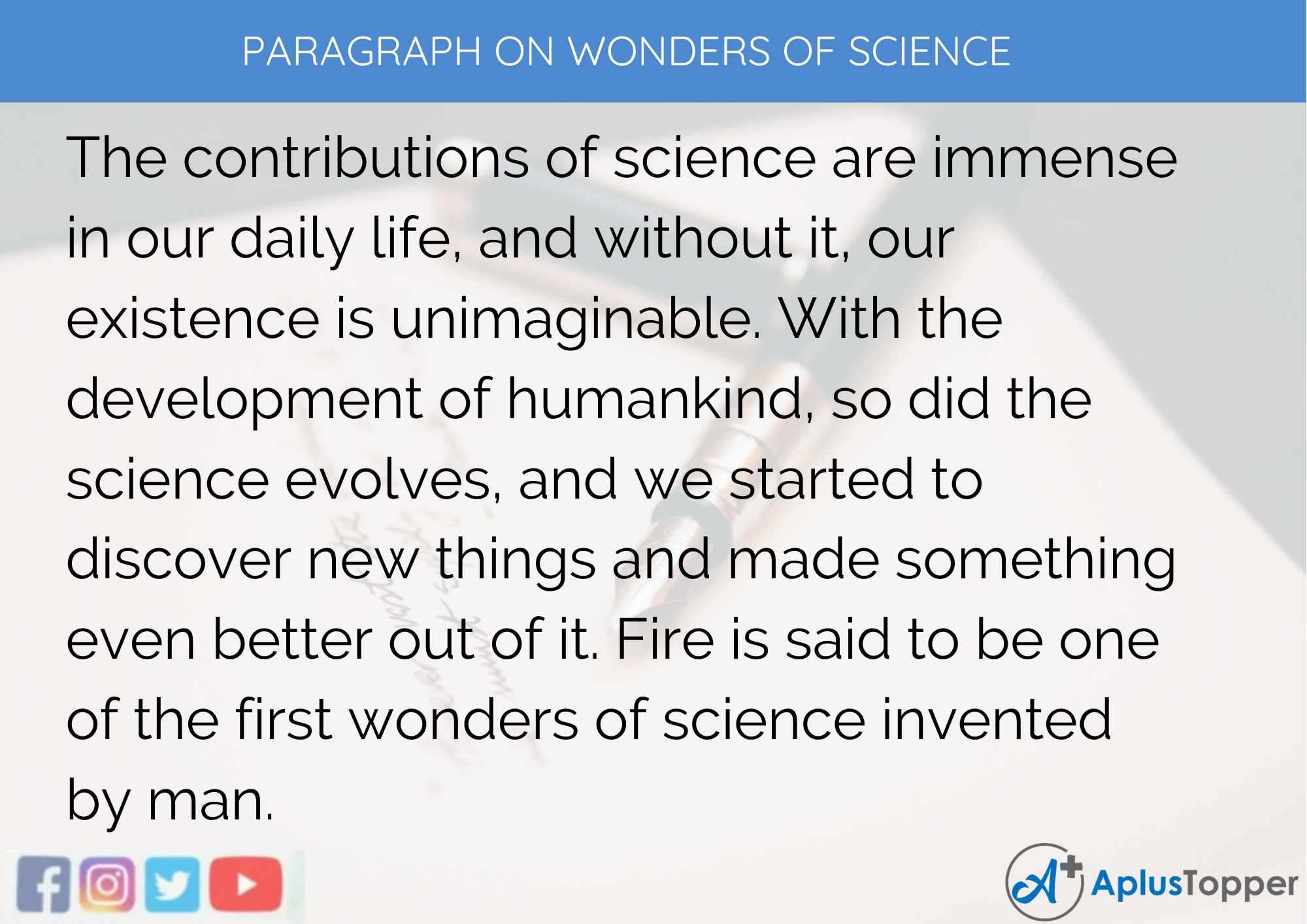 wonder of science paragraph 150 words