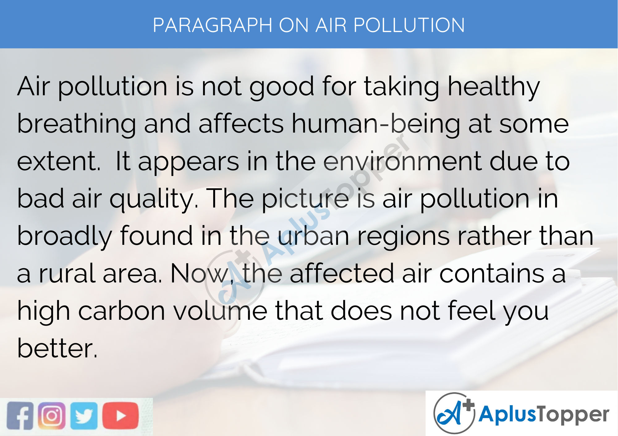 air pollution paragraph 150 words