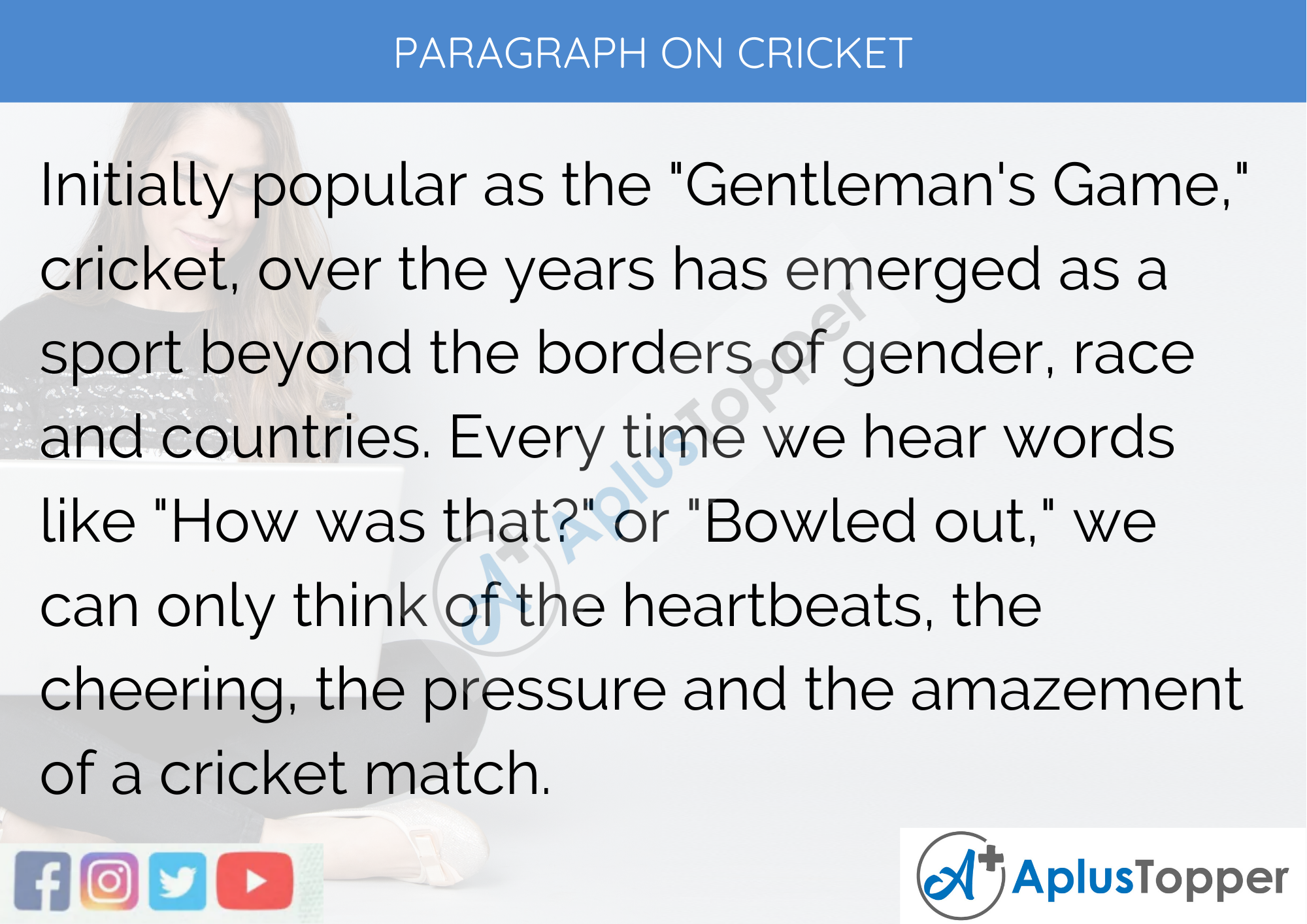 Paragraph on Cricket  250 Words