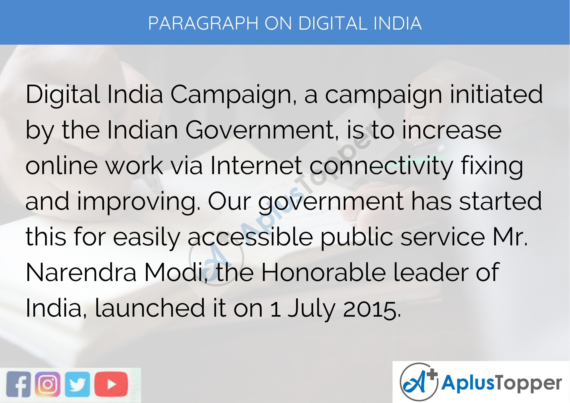 Digital India Paragraph 150 Words 