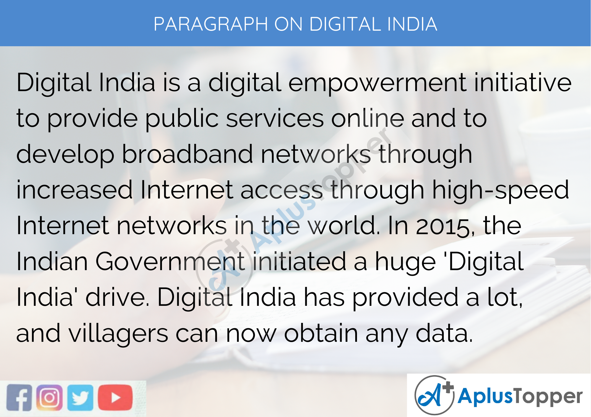 Digital India Paragraph 250