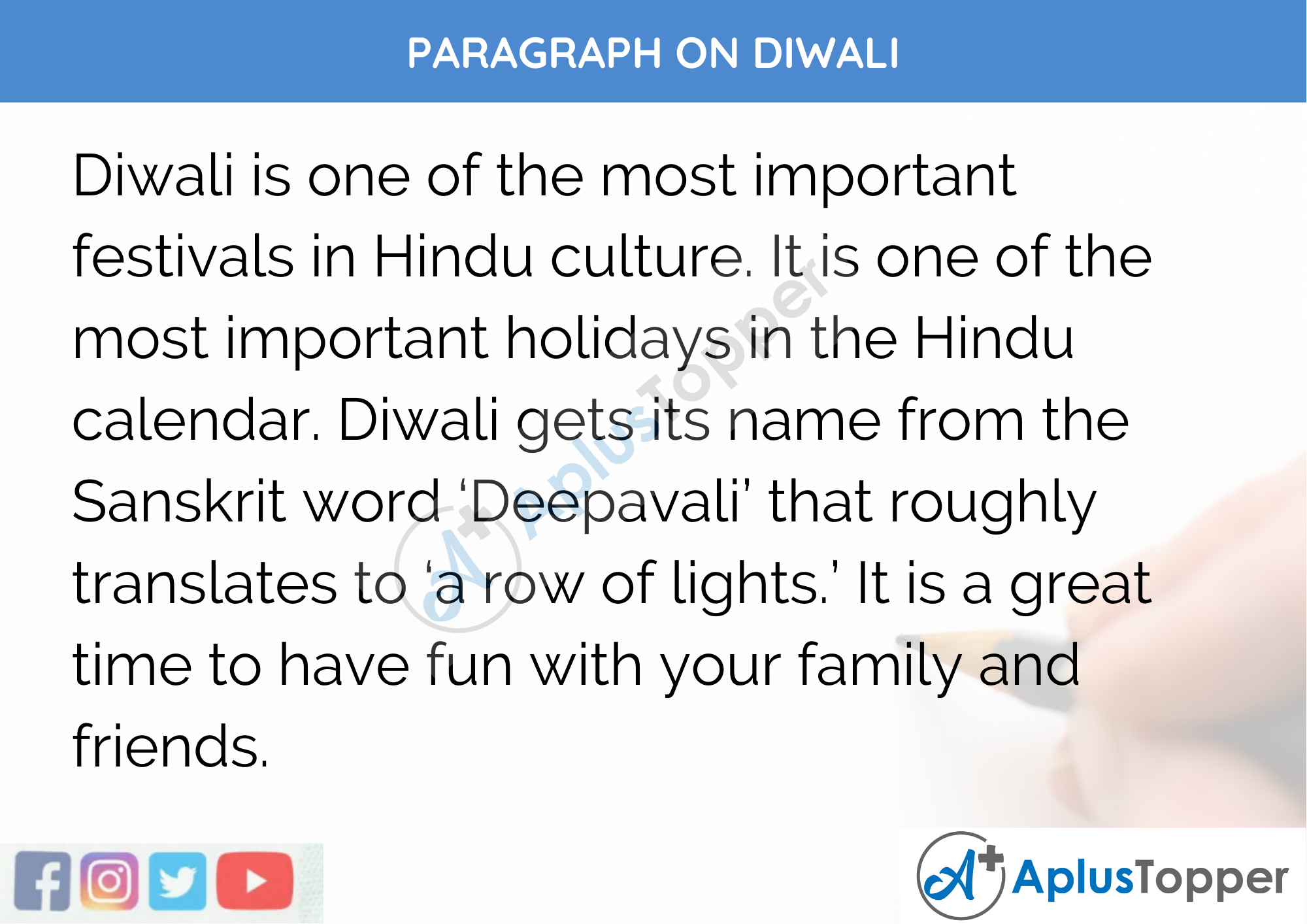 diwali paragraph 150 words