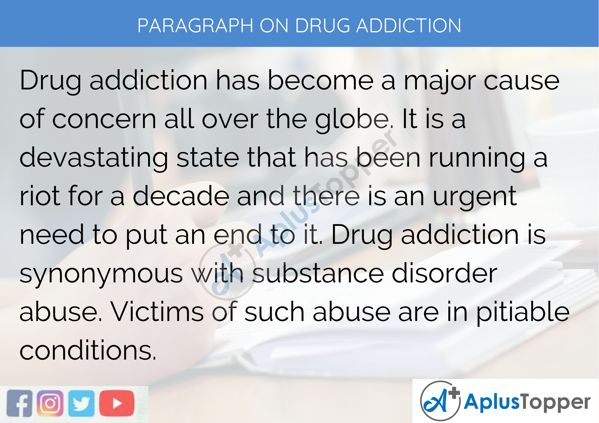 drug addiction paragraph 300 words