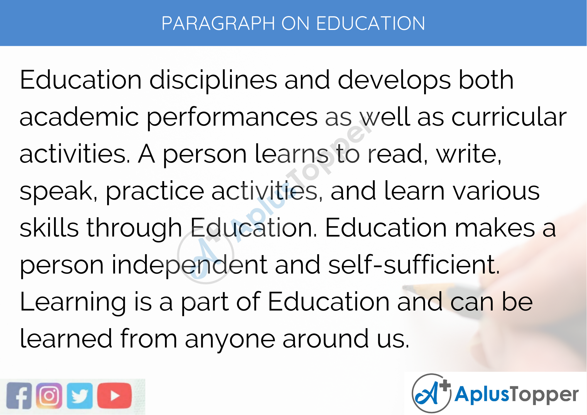 paragraph on education 150 words