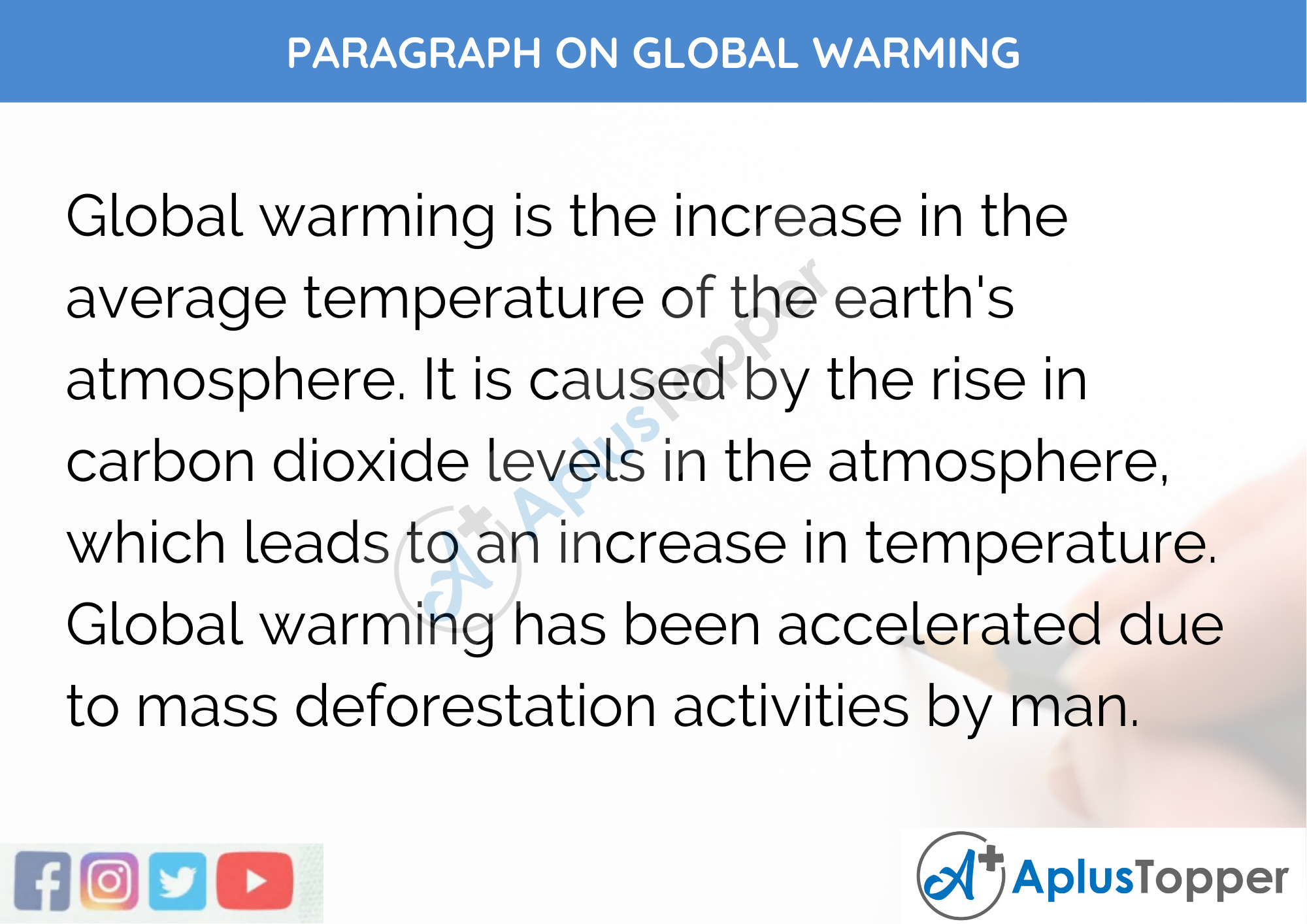 global warming essay 150 words