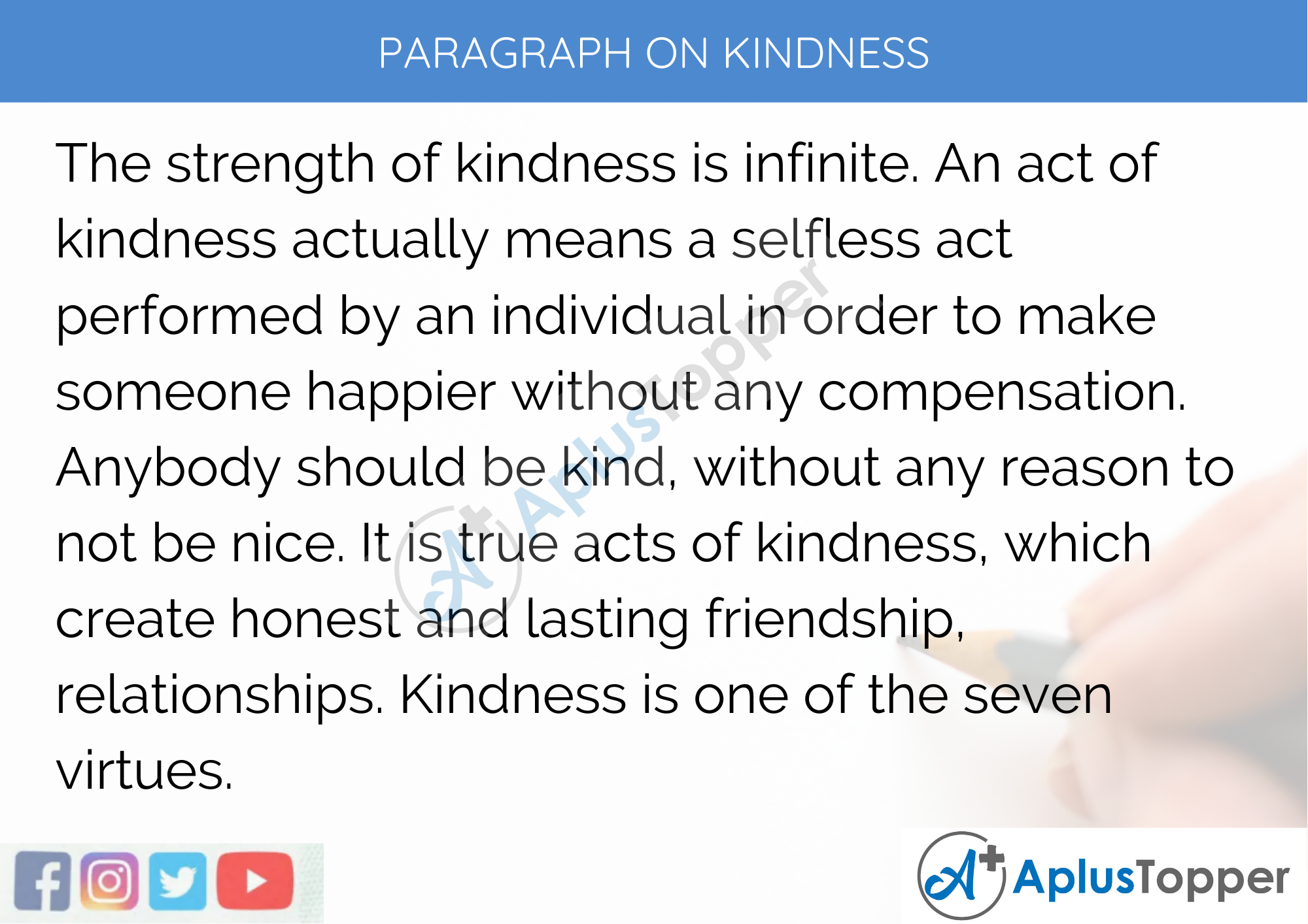 Kindness Paragraph 150 Words 