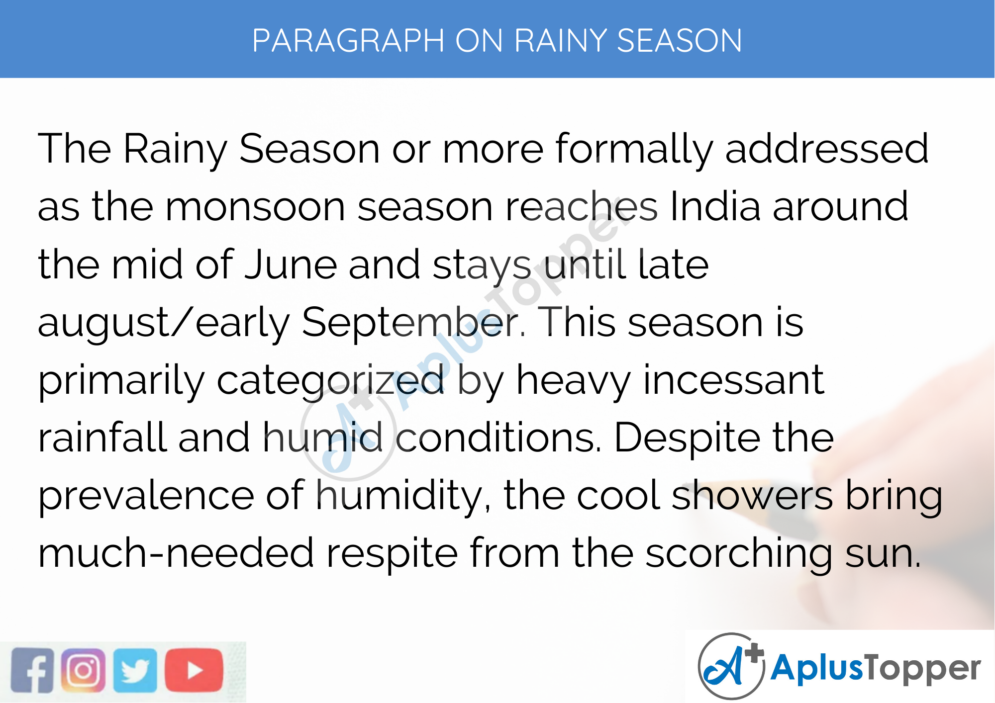 rainy season paragraph