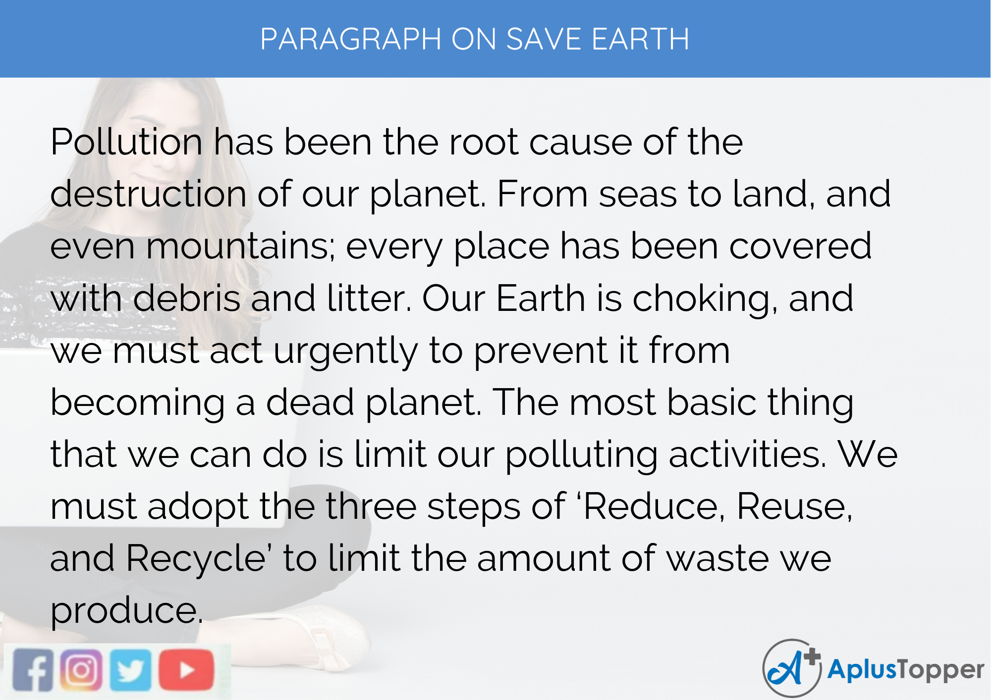 Save Earth Paragraph 150 words