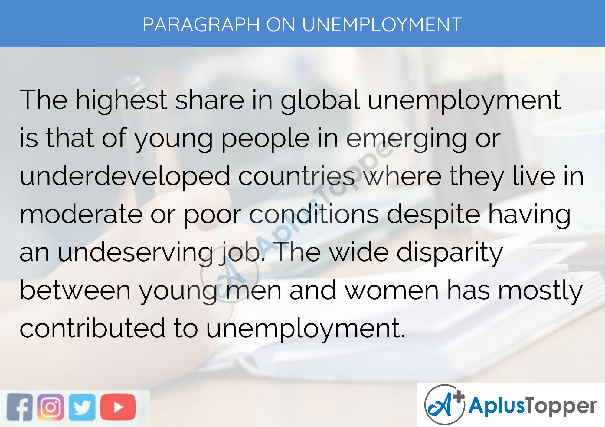 Unemployment Paragraph 250 words